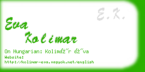 eva kolimar business card